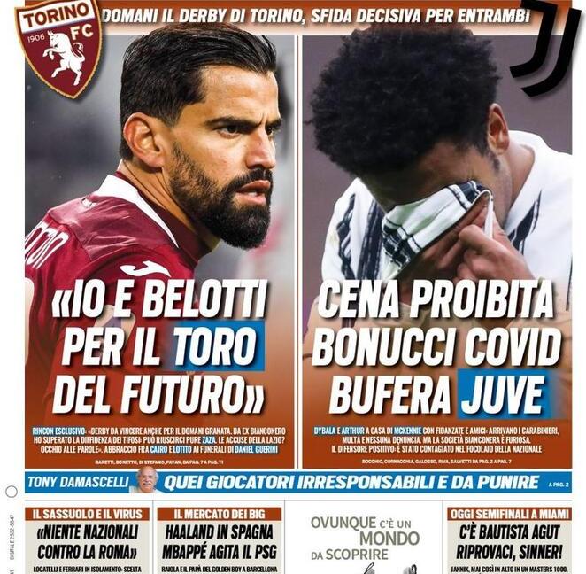 'Bufera Juve', 'Solo guai': le prime pagine dei giornali