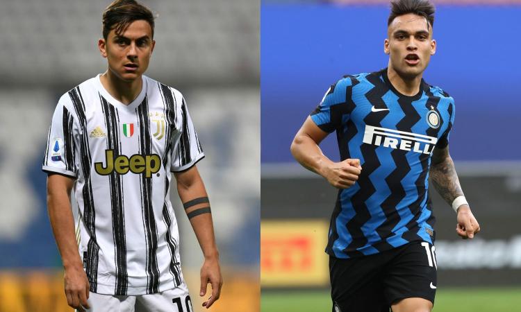 Juve-Inter: per i bookie è duello del gol tra Dybala e Lautaro