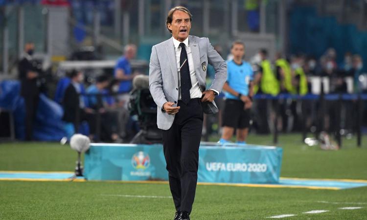Italia, Mancini: 'Bravi a velocizzare il gioco. Wembely? Dico che....'