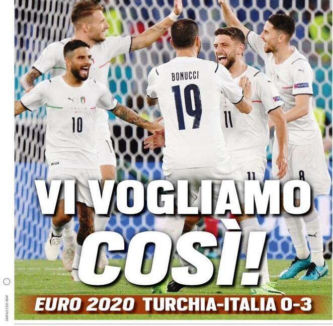 'Viva l'Italia', 'Vi vogliamo così': le prime pagine dei giornali