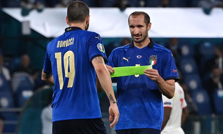 Bonucci, 110 presenze con l'Italia: a -2 da Chiellini, che sarà out. 'Se sorpassa, la fascia...'