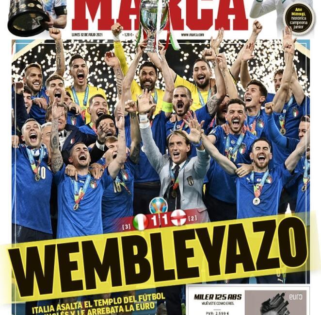 'Wembleyazo', 'Bravissima': l'Europa celebra l'Italia, le prime pagine dei giornali