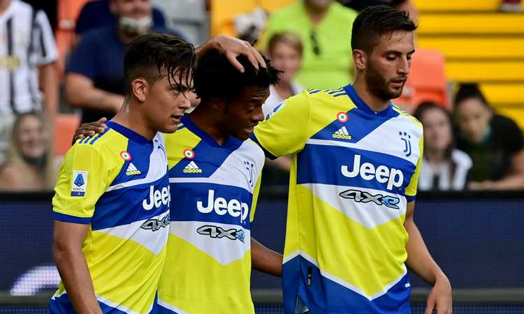 Udinese-Juve TOP e FLOP al 45': Dybala torna leader, Cuadrado si conferma tale