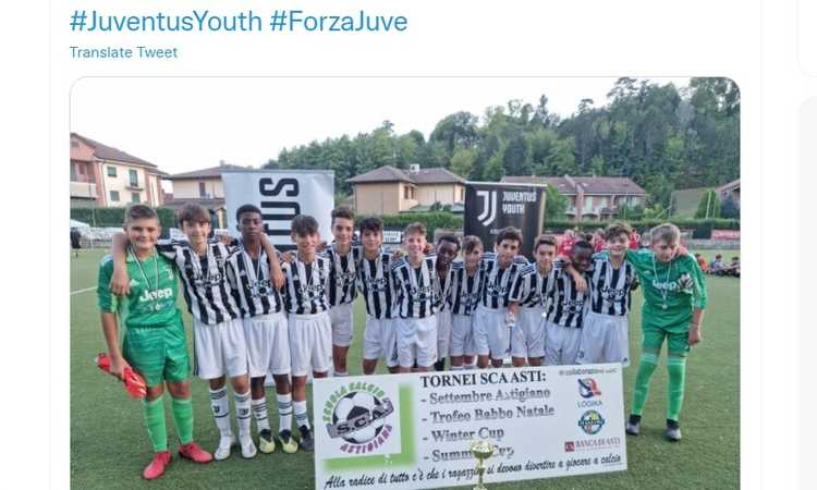 Giovanili Juve, trionfo dell'Under 13 in un torneo a Pinerolo: risultato maxi  FOTO
