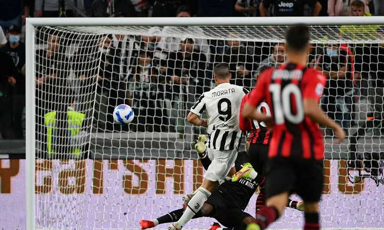 Rebic riprende Morata: 60' di dominio poi la Juve cala, è 1-1 con il Milan