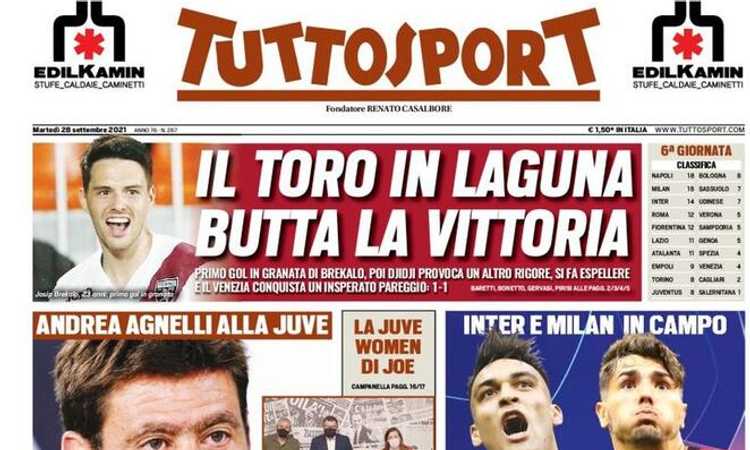 'Agnelli, non siamo finiti!', 'Jorginho, occhio Juve...': le prime pagine dei giornali