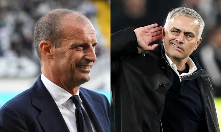Juve-Roma, tutti i confronti tra Allegri e Mourinho