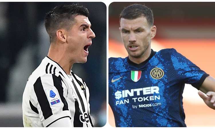 Inter-Juve la notte dei numeri 9: il confronto Dzeko-Morata