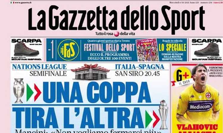 'Vlahovic all'asta, assist alla Juve': le prime pagine dei giornali