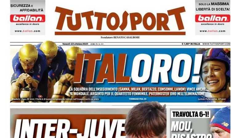 'Inter-Juve, derby per Lucca', 'Dzeko per lo scudetto': le prime pagine dei giornali