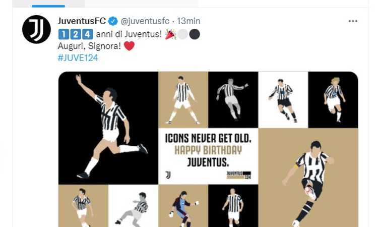 124 anni di storia: tanti auguri Juve! 'Pronti a soffrire per la vittoria'