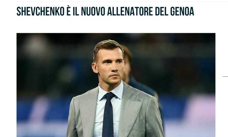 Genoa, UFFICIALE: niente Pirlo, Shevchenko è il nuovo allenatore