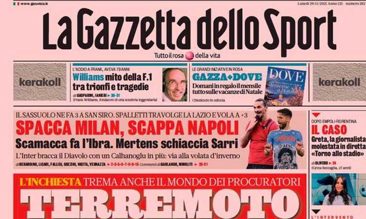 'Terremoto Juve', 'Allegri perde Chiesa', 'Scappanapoli': le prime pagine dei giornali