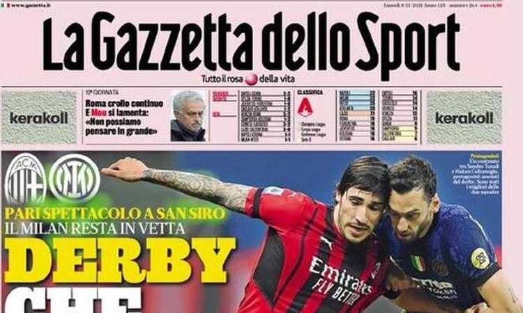 'Derby show', 'Max, non togliere più Cuadrado!': le prime pagine dei giornali