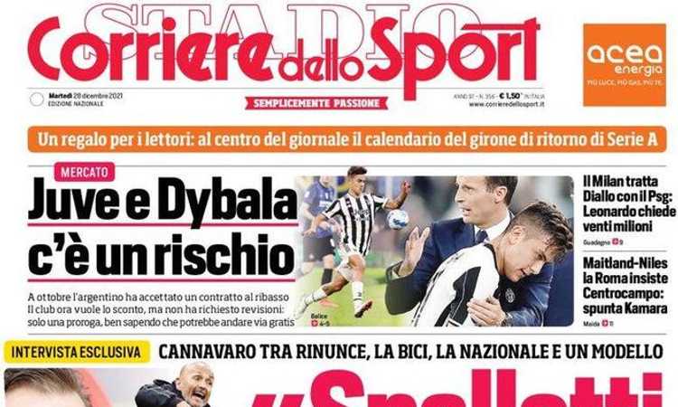 'Juve e Dybala c'è un rischio', 'Juve-Pogba perché si può': le prime pagine dei giornali