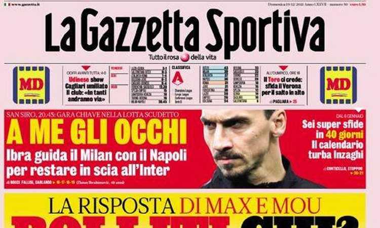 'Allegri e Mourinho, bolliti a chi?', 'Juve, eccoci!': le prime pagine dei giornali