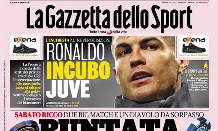 'Ronaldo incubo Juve', 'Sotto assedio', 'Juve a picco Agnelli deve dimettersi': le prime pagine dei giornali