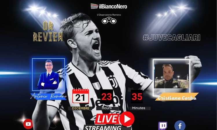 OR LIVE: post Juve-Cagliari, Corbo: 'Dal punto di vista dei risultati qualcosa adesso torna, non ancora sul gioco'