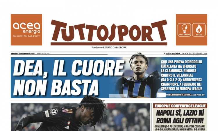 'Ossigeno Juve': le prime pagine dei quotidiani