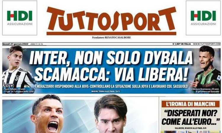 'Vlahovic nuovo CR7, porterà la Champions': le prime pagine 