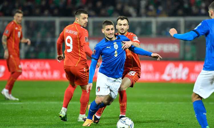 Italia-Macedonia del Nord 0-1, le PAGELLE: non basta un Verratti stellare. Berardi sprecone, l'attacco delude