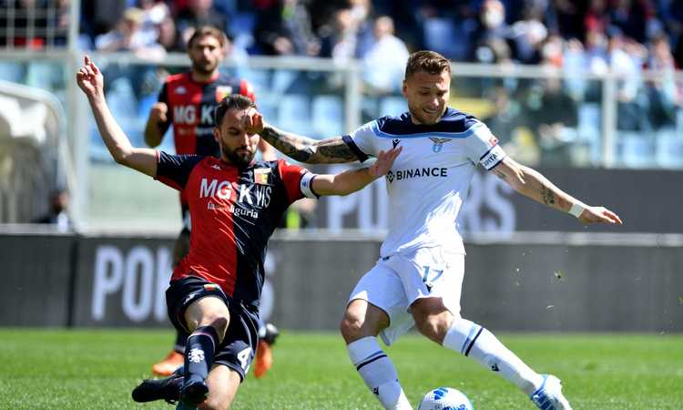 Lazio, poker a Genova: tripletta di Immobile