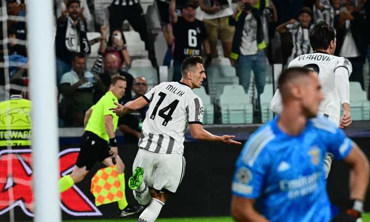 Juve-Benfica 1-2: il gol di Milik non basta, bianconeri ancora sconfitti