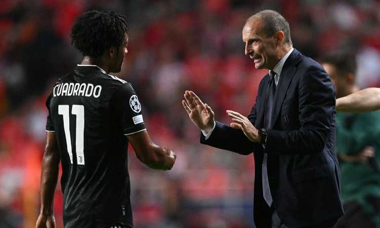 Juve-Siviglia, Cuadrado furioso dopo il gol: la reazione e la risposta di Allegri