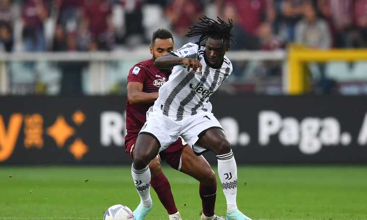 Juve, Kean sostituito: la reazione dell'attaccante