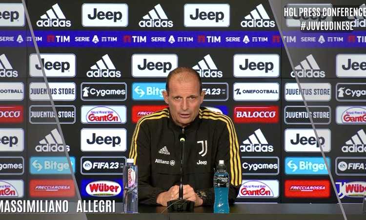 Juve-Udinese, rivedi la conferenza stampa di Allegri: il VIDEO