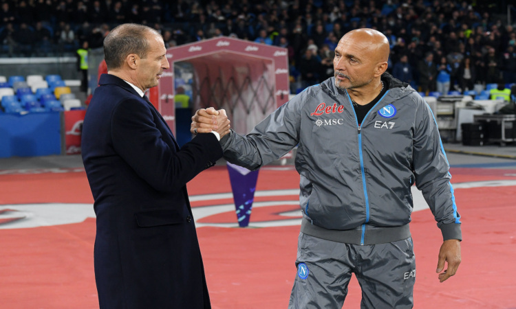 Napoli-Juve, Spalletti 'insegue' Allegri: il VIDEO dell'episodio