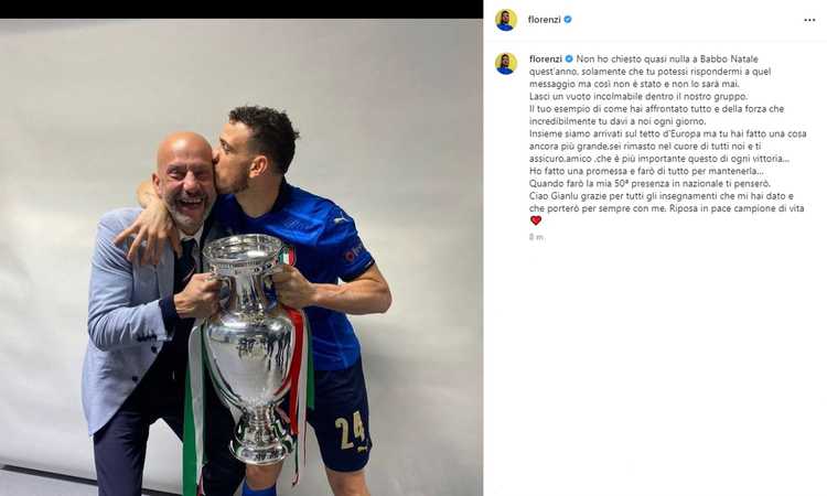 Florenzi su Vialli: 'Manterrò quella promessa che ti ho fatto'