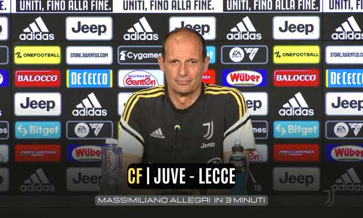 Juve-Lecce, il VIDEO della conferenza stampa di Allegri