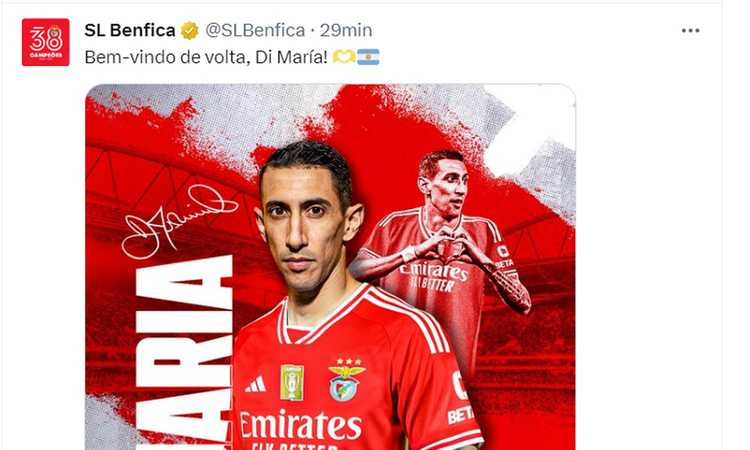 Benfica, il retroscena su Di Maria: 'Ha firmato senza contrattare un euro'