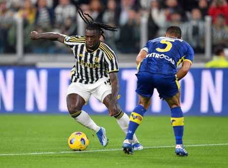 Kean, la Juventus esalta una giocata dell'attaccante in una gara contro il Milan