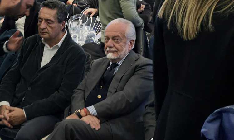 De Laurentiis: 'Un tour de force, 5 giorni per la Juve, che la Madonna ci accompagni'. Poi cita anche lo Stadium