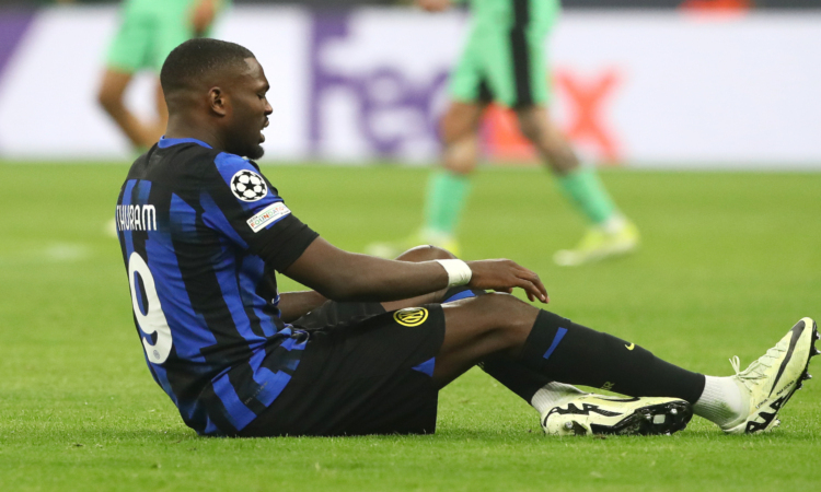 Marcus Thuram esce per un problema fisico: le condizioni dell'attaccante dell'Inter