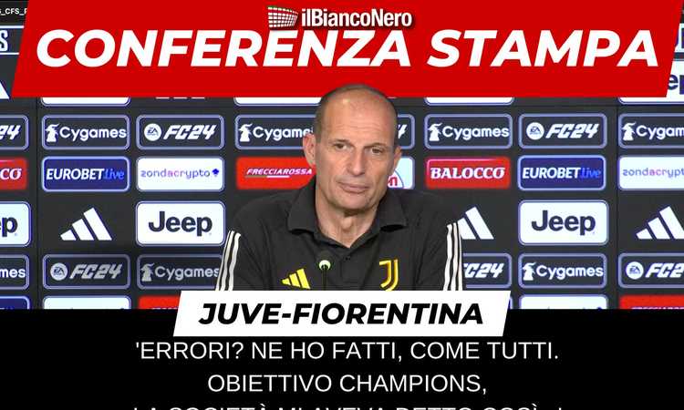 Juventus-Fiorentina, la sintesi VIDEO della conferenza di Allegri