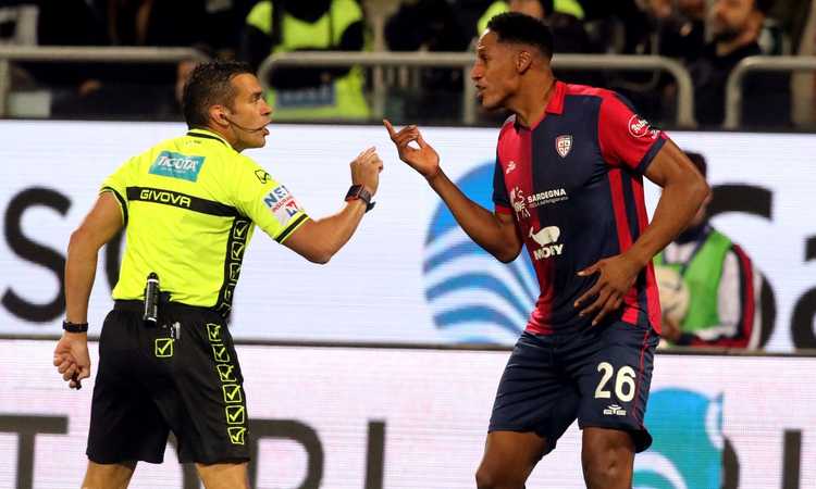 Juventus-Cagliari, Mina provoca più volte Vlahovic. La reazione di Dusan e il gesto dei tifosi