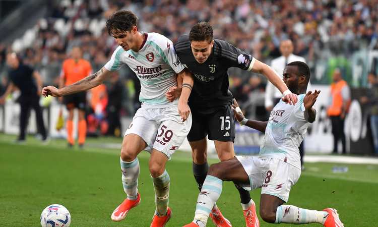 Juventus-Salernitana 1-1: Rabiot risponde a Pierozzi. Allegri, fallito il primo match point Champions