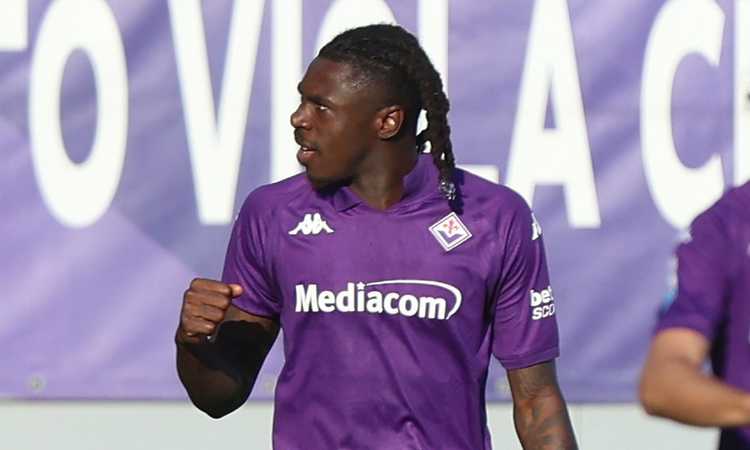 Moise Kean da record con la Fiorentina, è la prima volta in Serie A