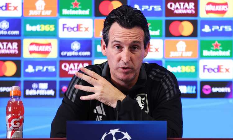 Aston Villa, Emery: 'Juventus come il Real Madrid. Thiago Motta intelligente, domani va bene anche il pareggio'